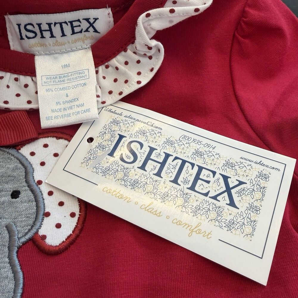 Ishtex Elephant Girls Dress NWT size 18M - Picture 4 of 6